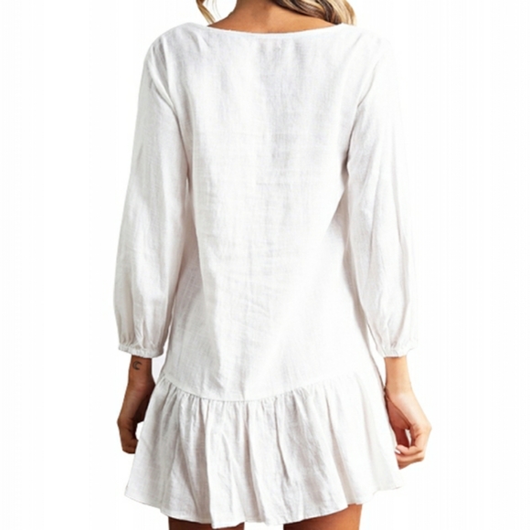 Front Button Mini Dress - Picture 3 of 5